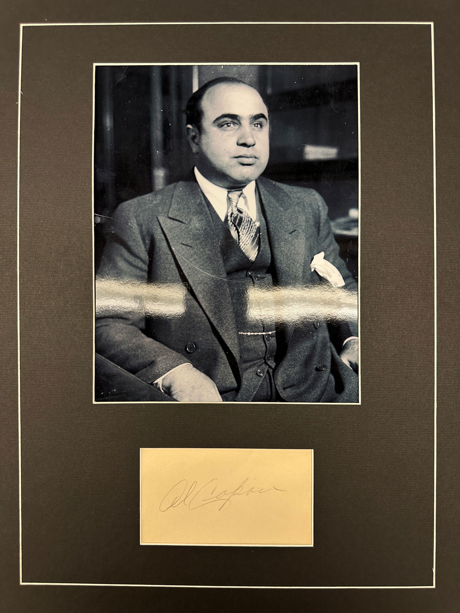 Al Capone Autograph Display (1 of 1)