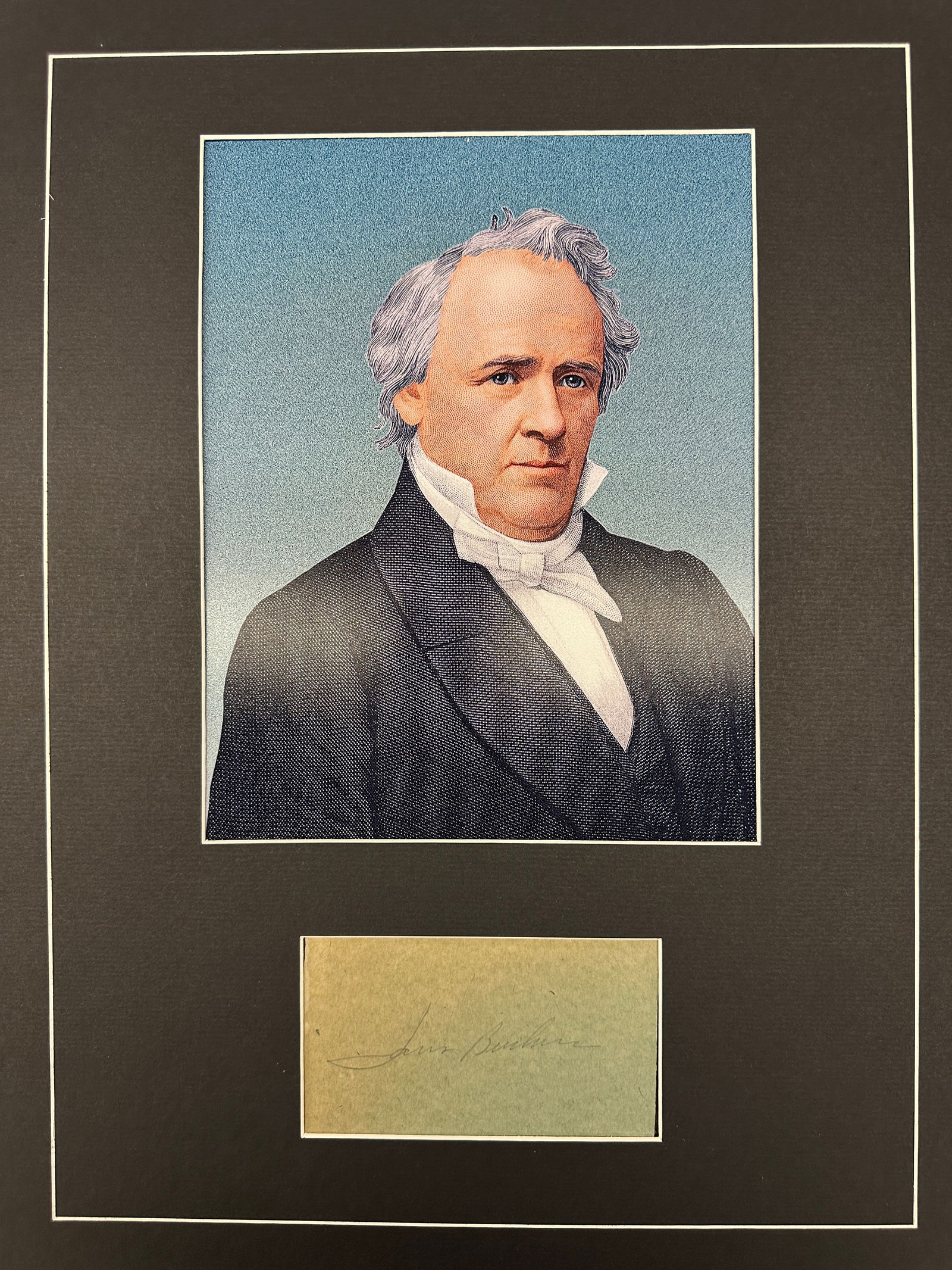 James Buchanan Autograph Display (1 of 1)