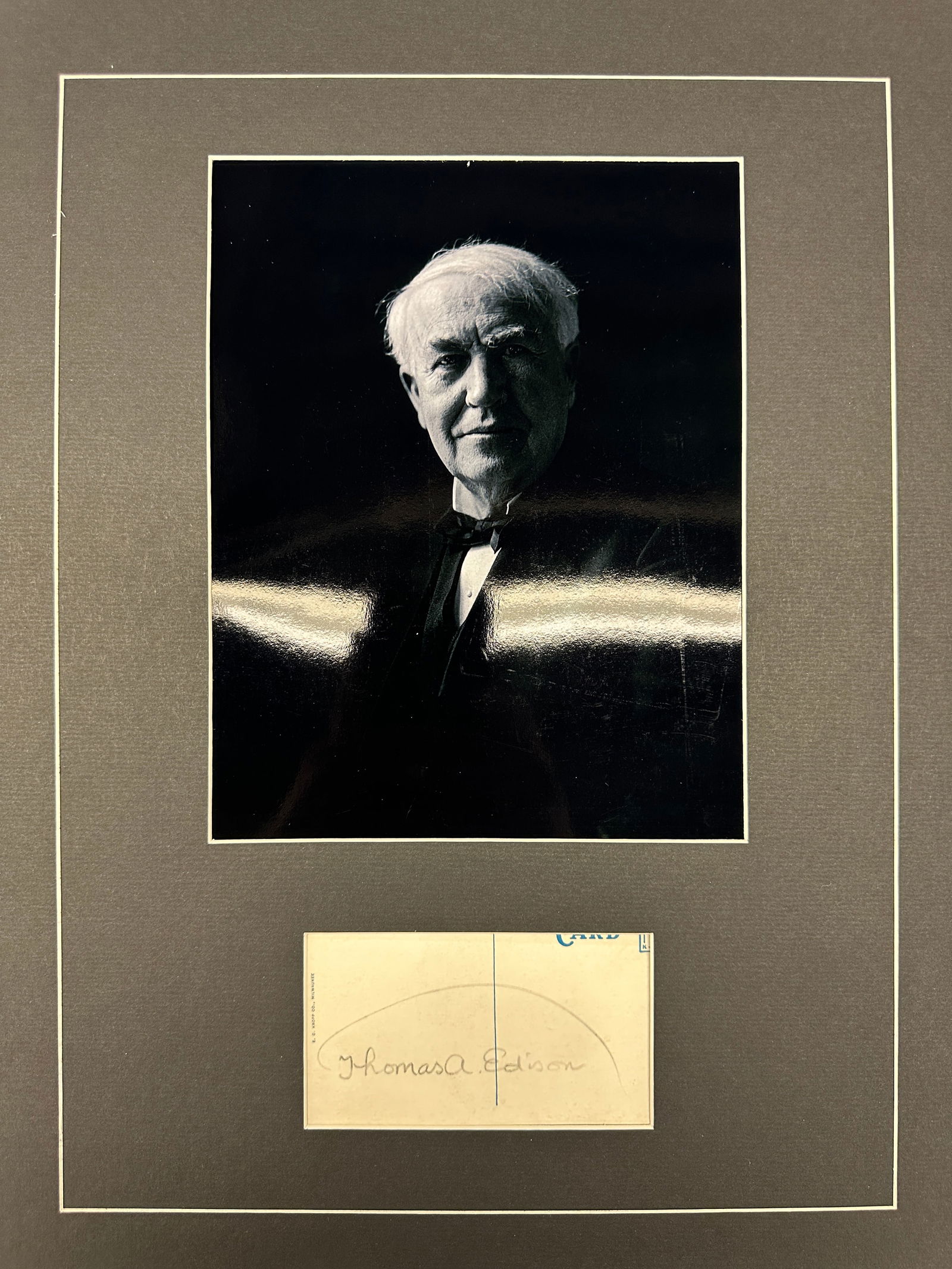 Thomas Edison Autograph Display (1 of 1)