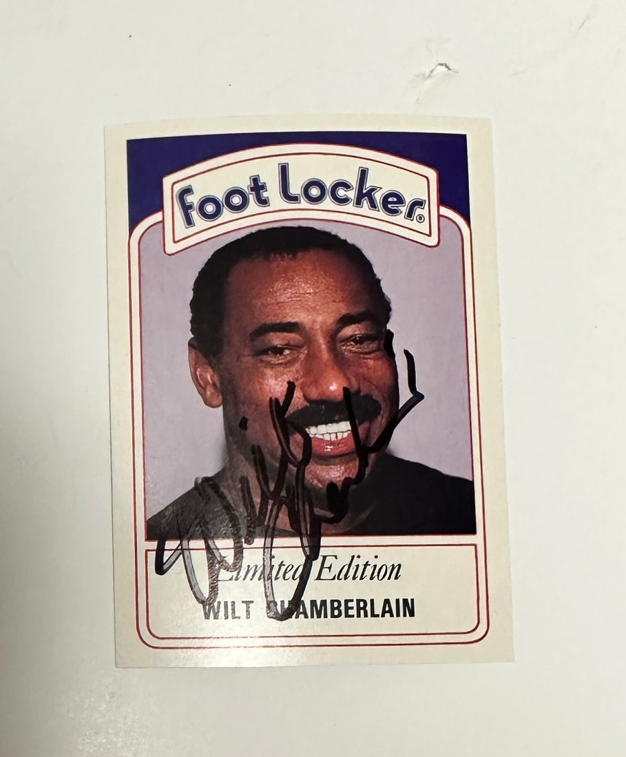 Wilt Chamberlain Autographed Card (1 of 2)