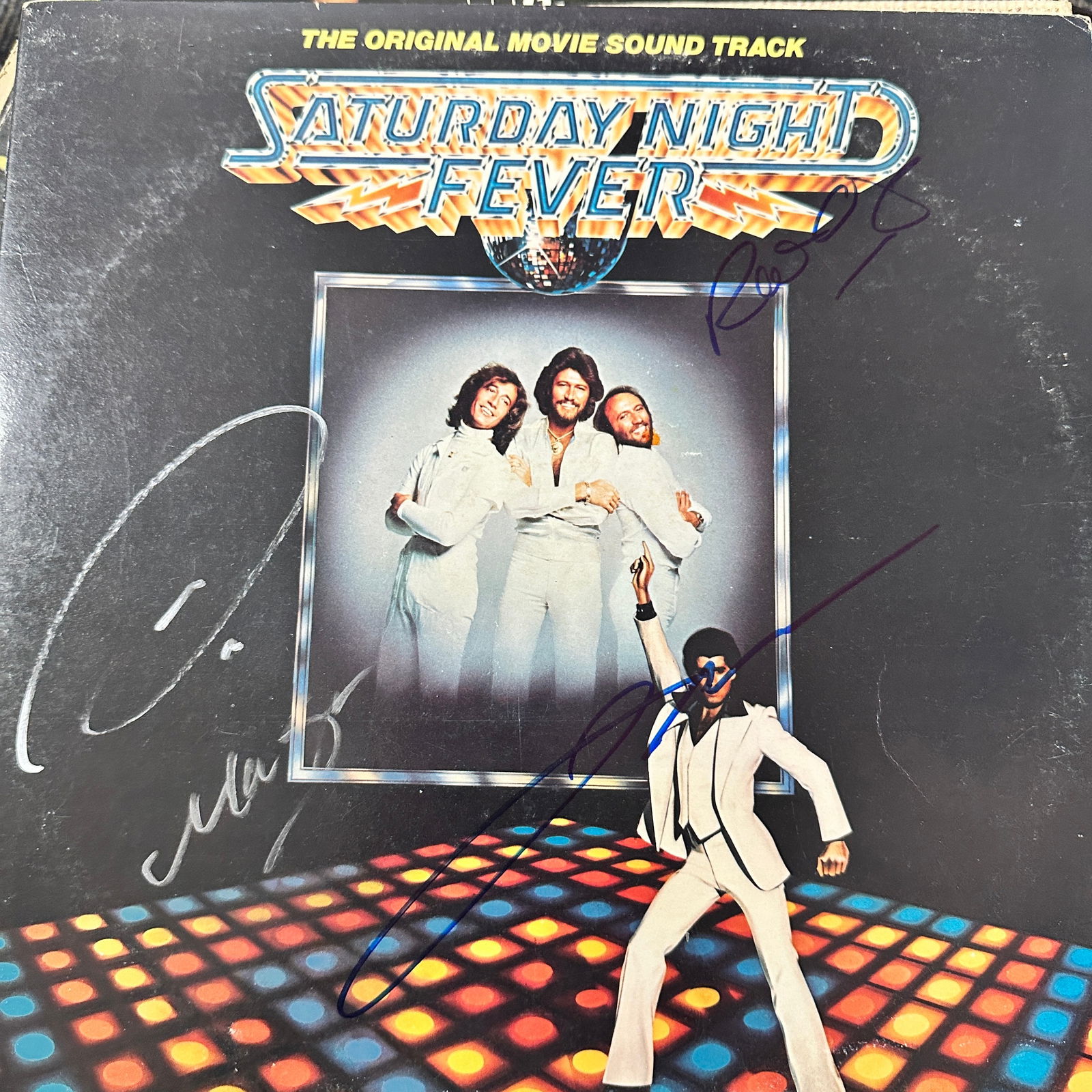 The Bee Gees and John Travolta Autographed Album (1 of 2)