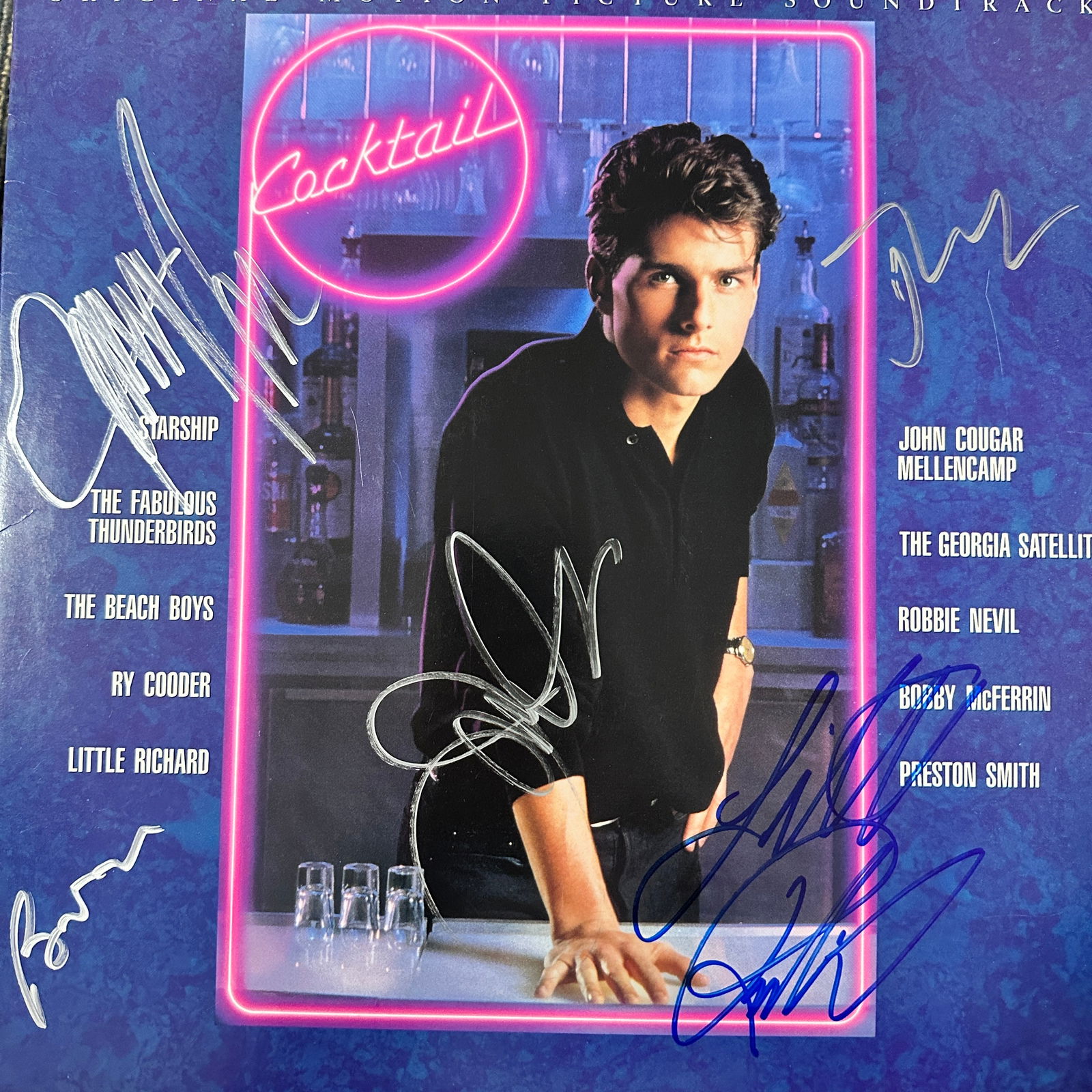 Cocktail Autographed Album Tom Cruise Brian Wilson (1 of 2)