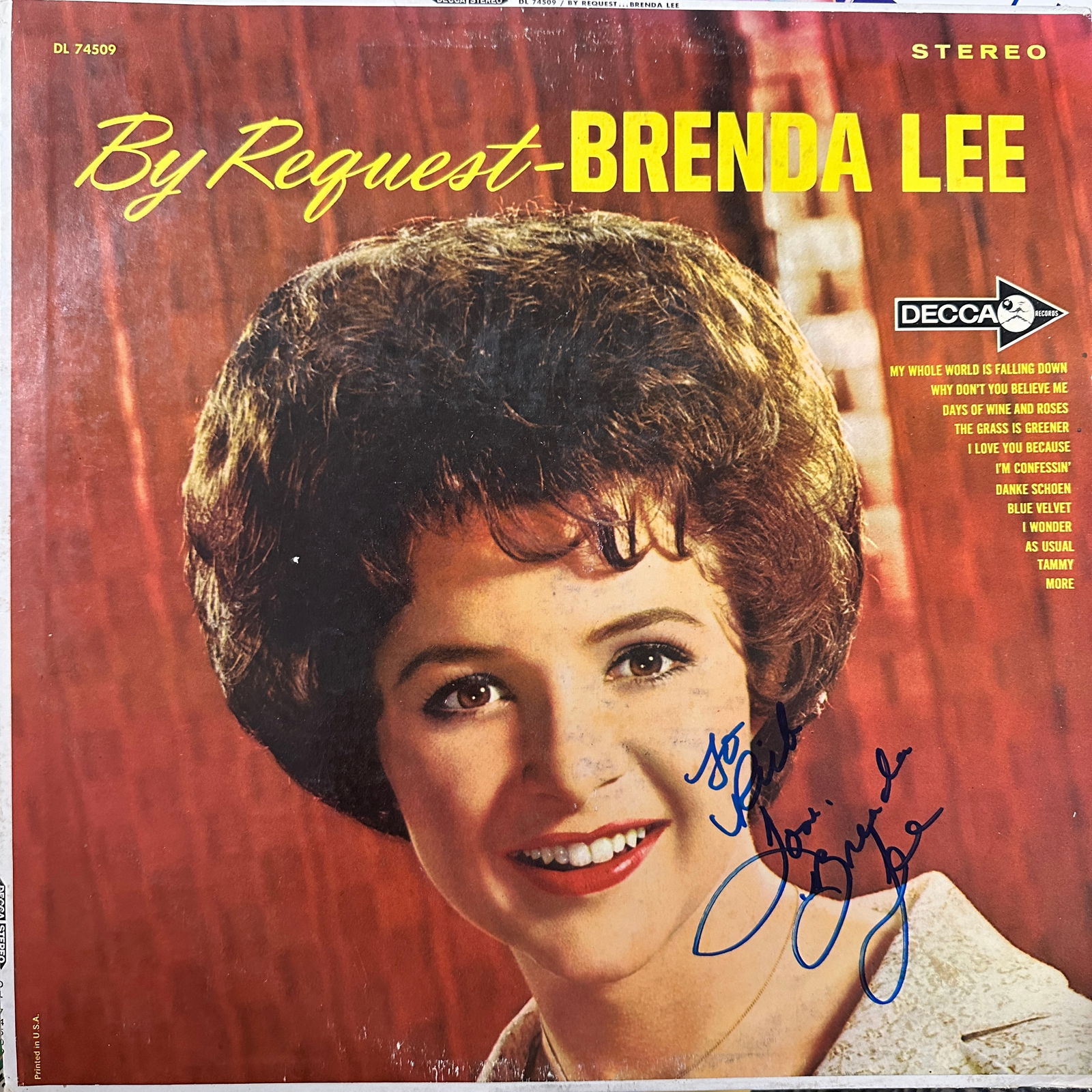 Brenda Lee Autographed Album (1 of 2)