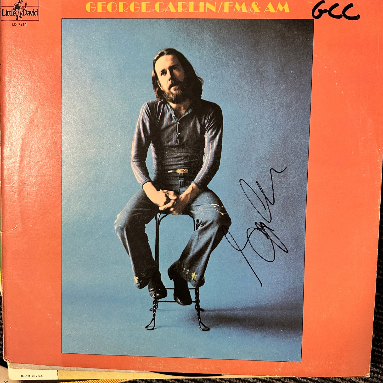 George Carlin Autographed ALBUM (1 of 2)