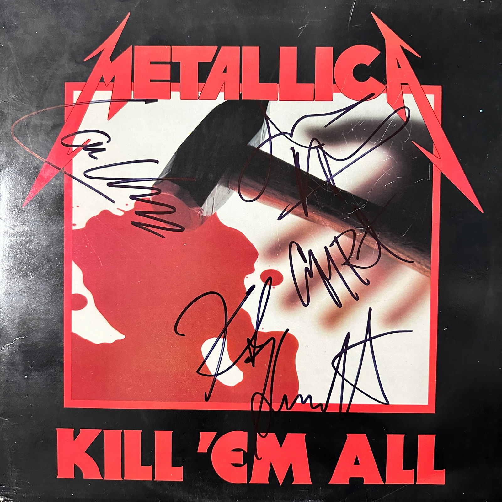 Metallica Autographed ALBUM JAMES LARS KIRK CLIFF (1 of 2)