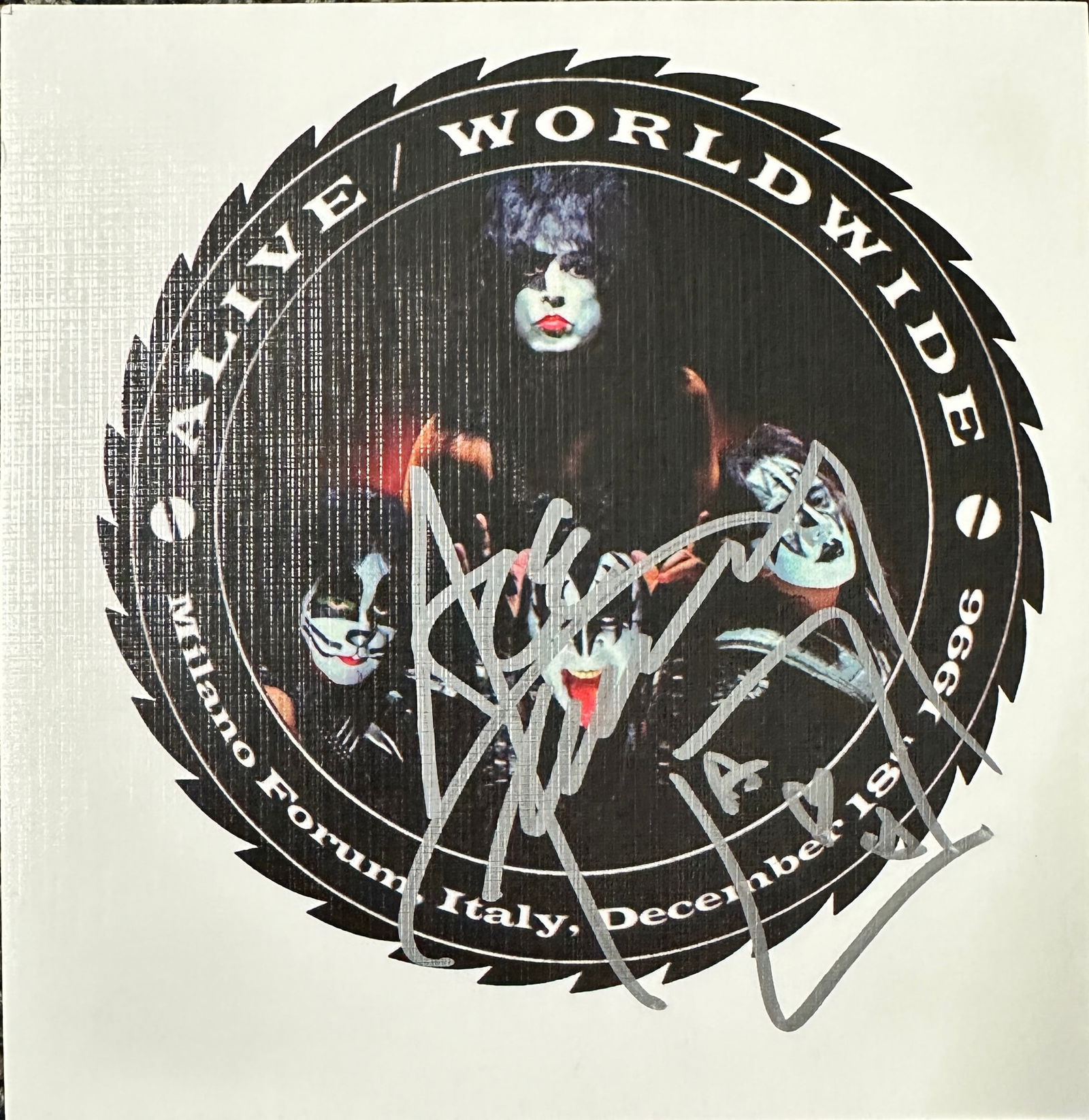 Ace Frehley Autographed Small 6x6 Card KISS (1 of 2)