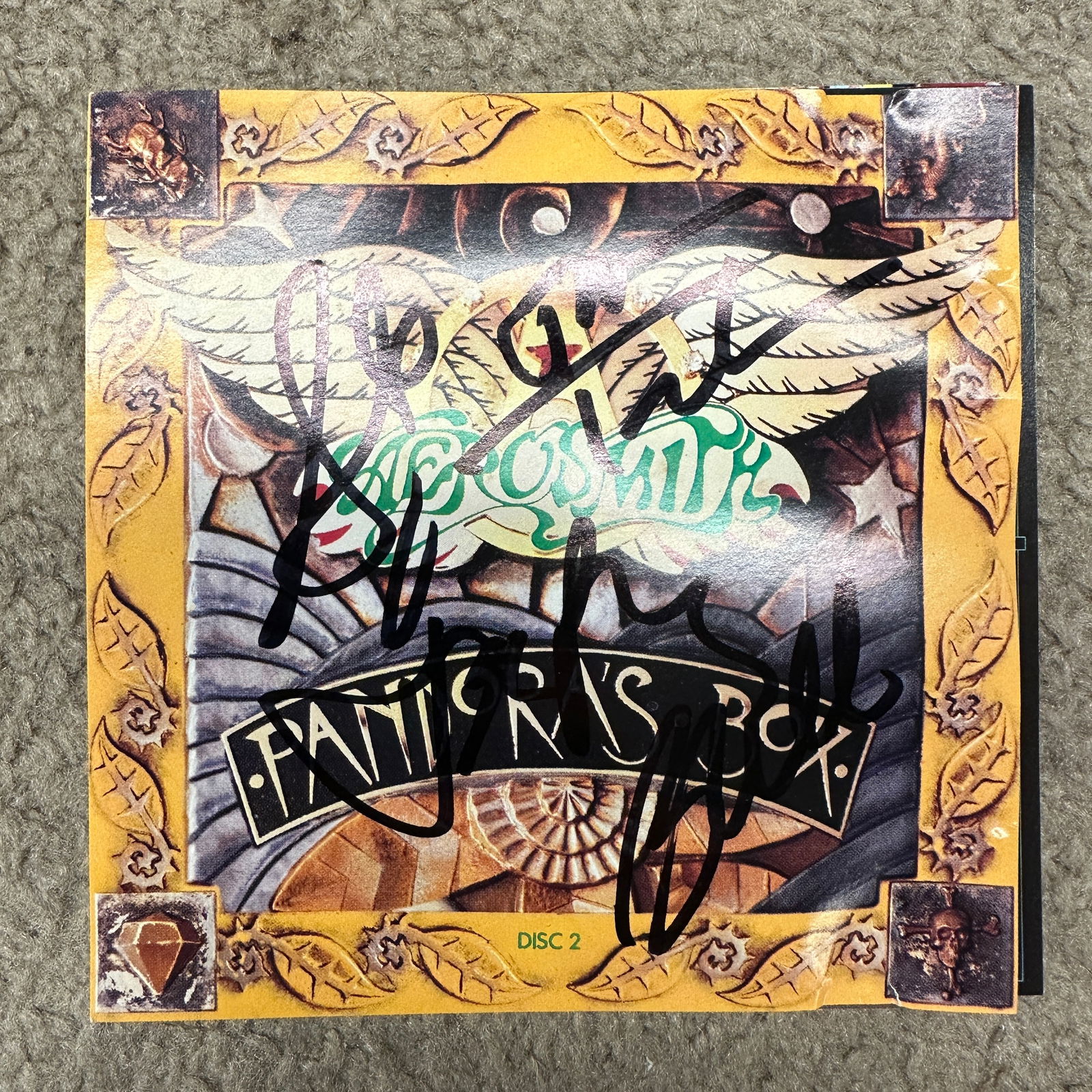 Aerosmith Autographed CD Liner Notes (1 of 2)