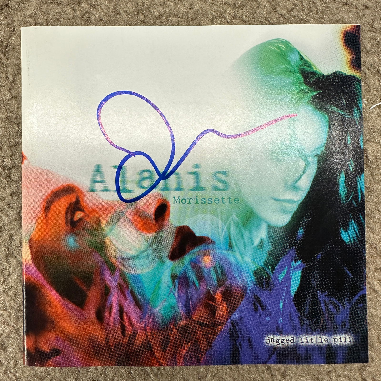 Alanis Morissette Autographed CD Liner Notes (1 of 2)
