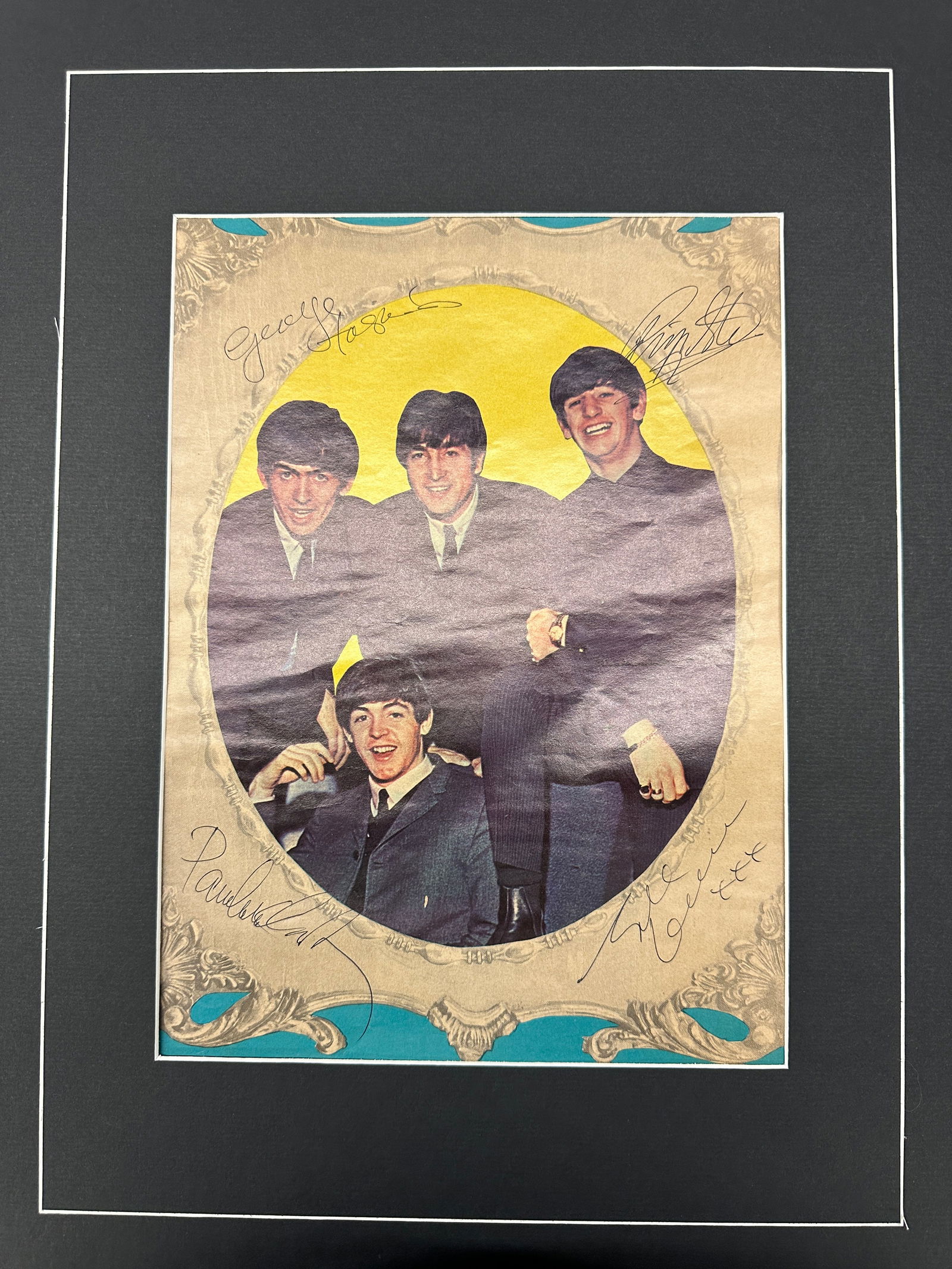 Beatles Autographed Magazine Page (1 of 2)