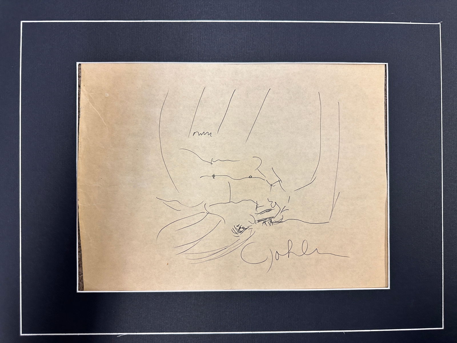 John Lennon Autographed Sketch (1 of 2)