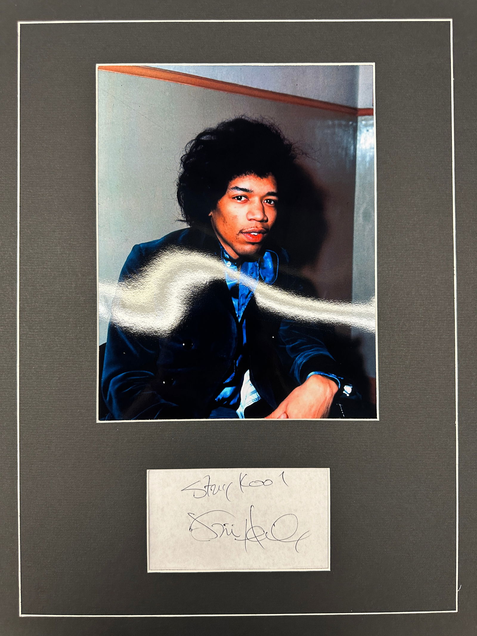 Jimi Hendrix Autograph Display (1 of 2)