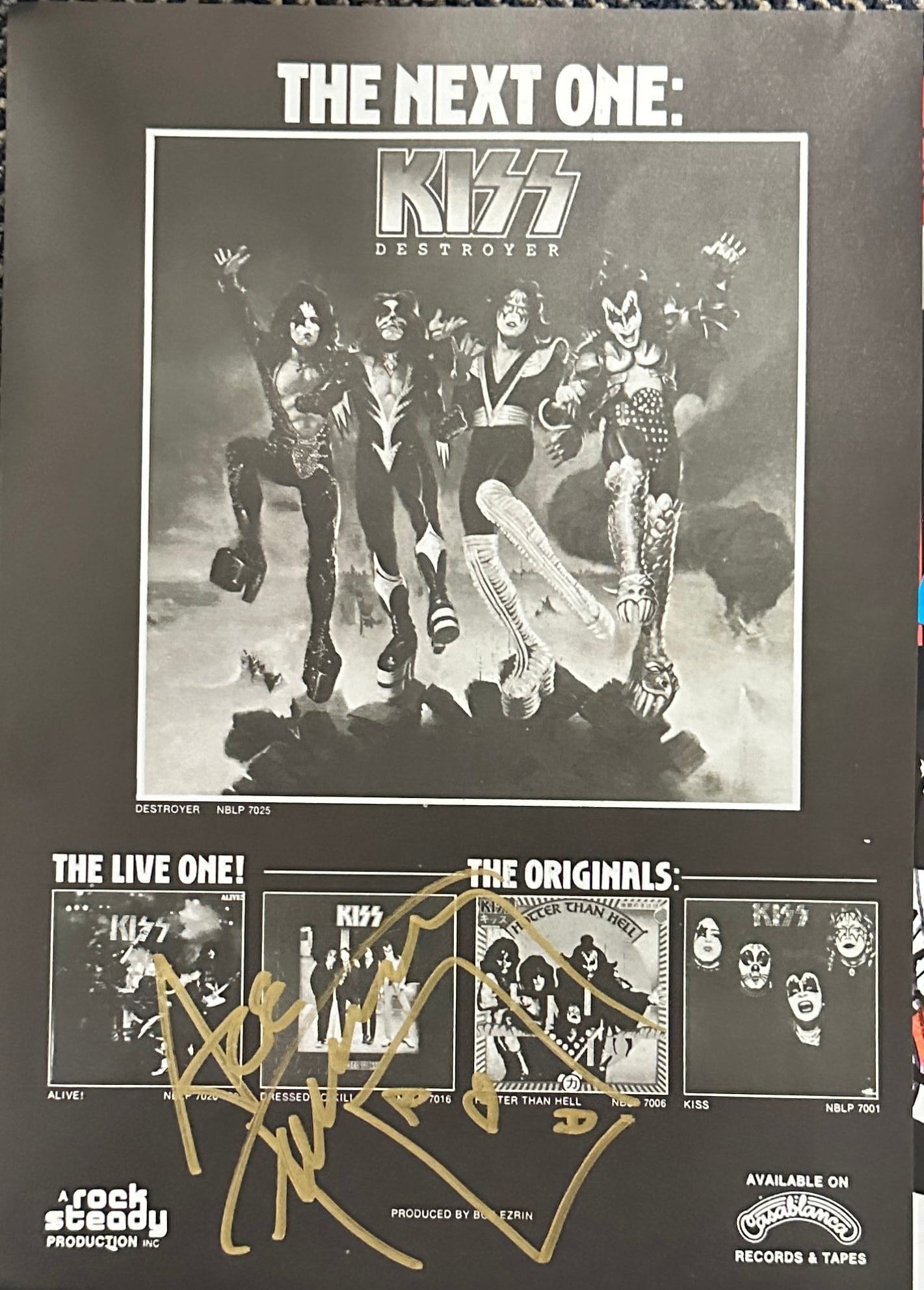 Ace Frehley Autographed Ad Page (1 of 1)