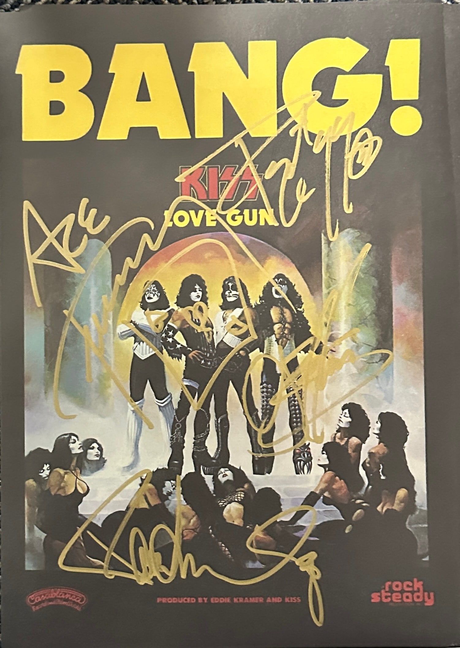 Kiss Autographed Ad Page All 4 (1 of 1)