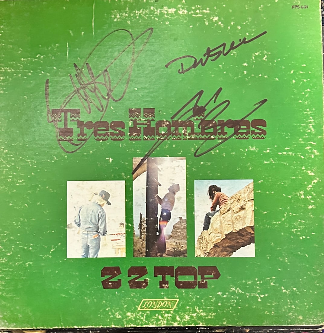 ZZ Top Autographed Album All 3: Displays are not framed, and can be framed for a cost. Framed items will state they are framed in the name of the item. All signed items come with a COA. All items now come with a 3rd Party COA from P