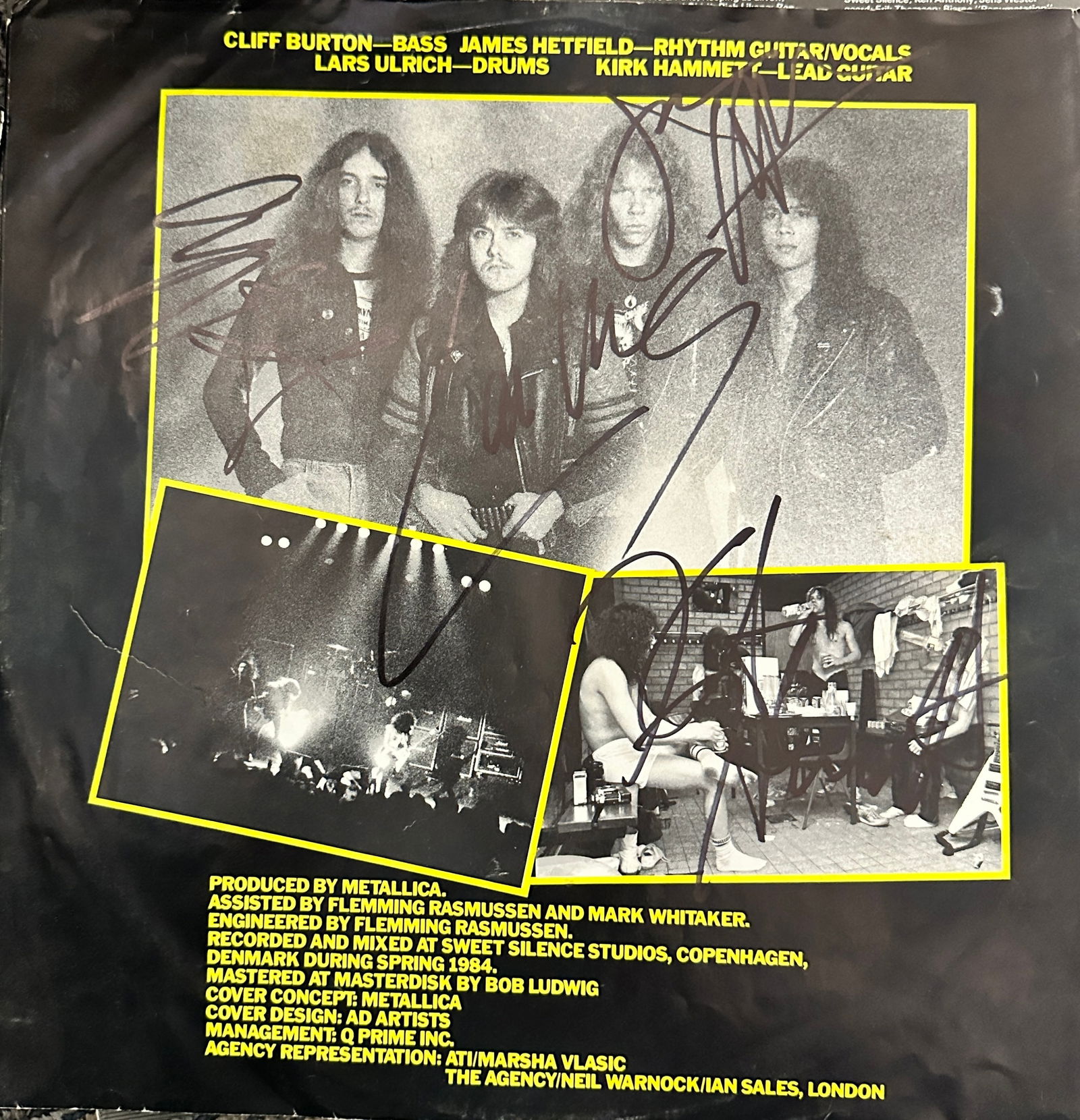 Metallica Autographed Album Insert Cliff James Lars Kirk (1 of 1)