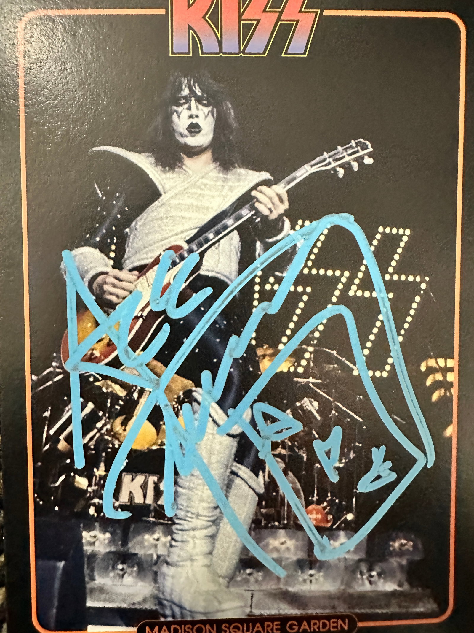 Ace Frehley AUTOGRAPHED Postcard: Displays are not framed, and can be framed for a cost. Framed items will state they are framed in the name of the item. All signed items come with a COA. All items now come with a 3rd Party COA from P