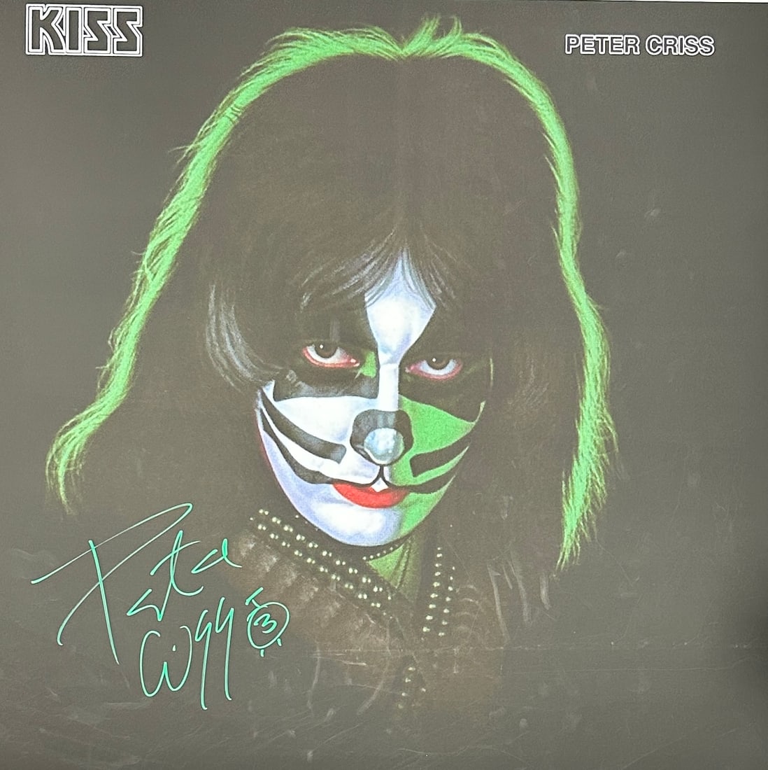 Peter Criss Autographed Solo ALBUM Cover 24x24 (1 of 1)