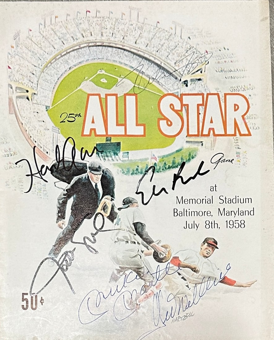 1958 All Starr Program! MAYS MANTLE AARON WILLIAMS! (1 of 2)