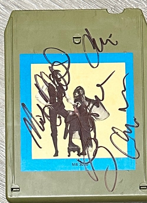RARE! Fleetwood Mac Autographed 8 Track All 5: Displays are not framed, and can be framed for a cost. Framed items will state they are framed in the name of the item. All signed items come with a COA. All items now come with a 3rd Party COA from P