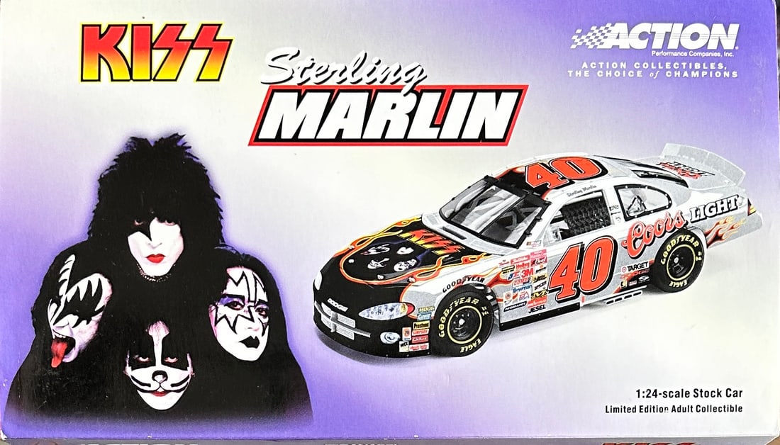 Kiss Sterling Marlin Diecast Car: Displays are not framed, and can be framed for a cost. Framed items will state they are framed in the name of the item. All signed items come with a COA. All items now come with a 3rd Party COA from P