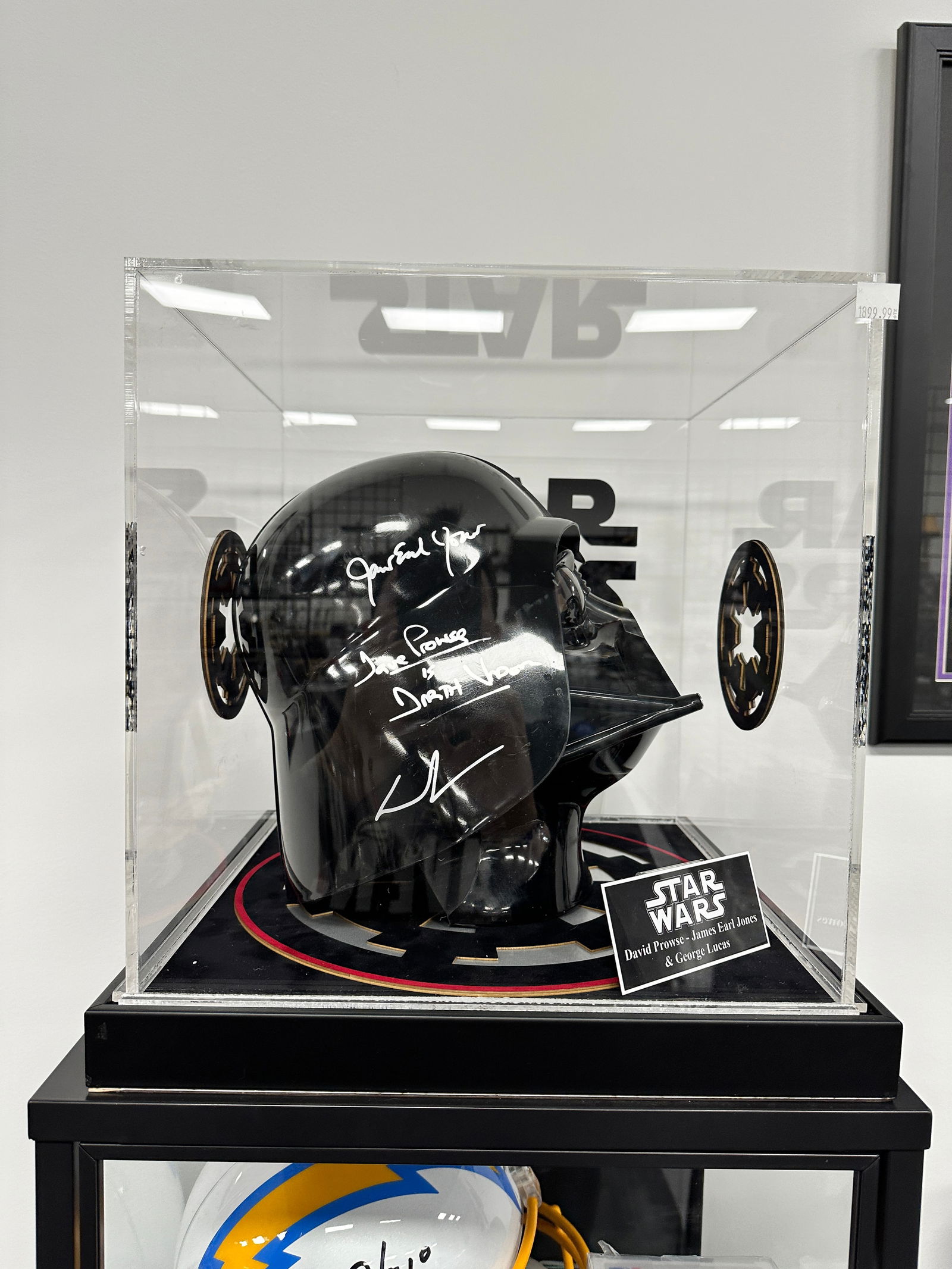Dave Prowse James Earl Jones George Lucas AUTOGRAPHED Vader Helmet (1 of 2)