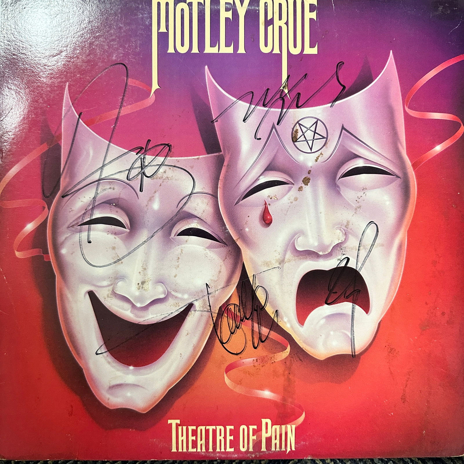 Motley Crue Autographed ALBUM All 4 (1 of 2)