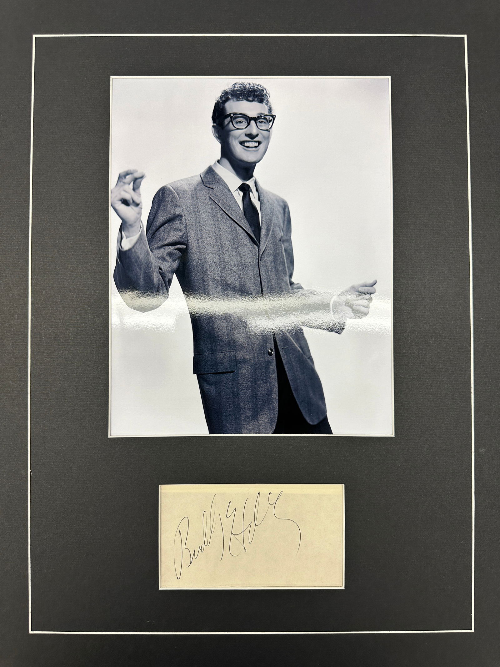 Buddy Holly Autograph Display (1 of 1)