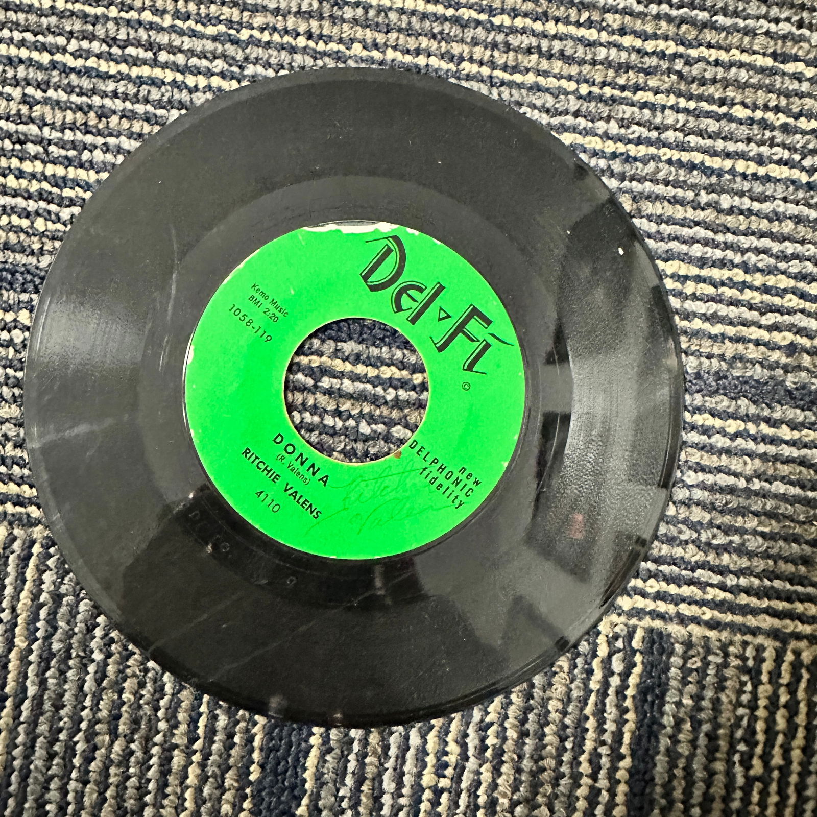 Ritchie Valens AUTOGRAPHED 45 Record Album (1 of 1)