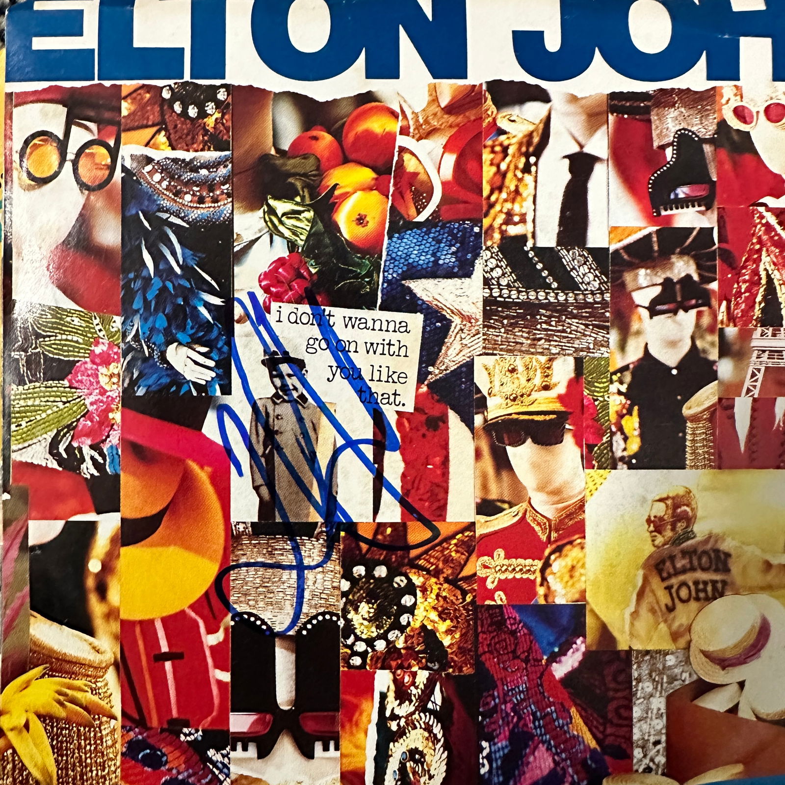 Elton John Autographed 45 Record Album 7" Single (1 of 1)