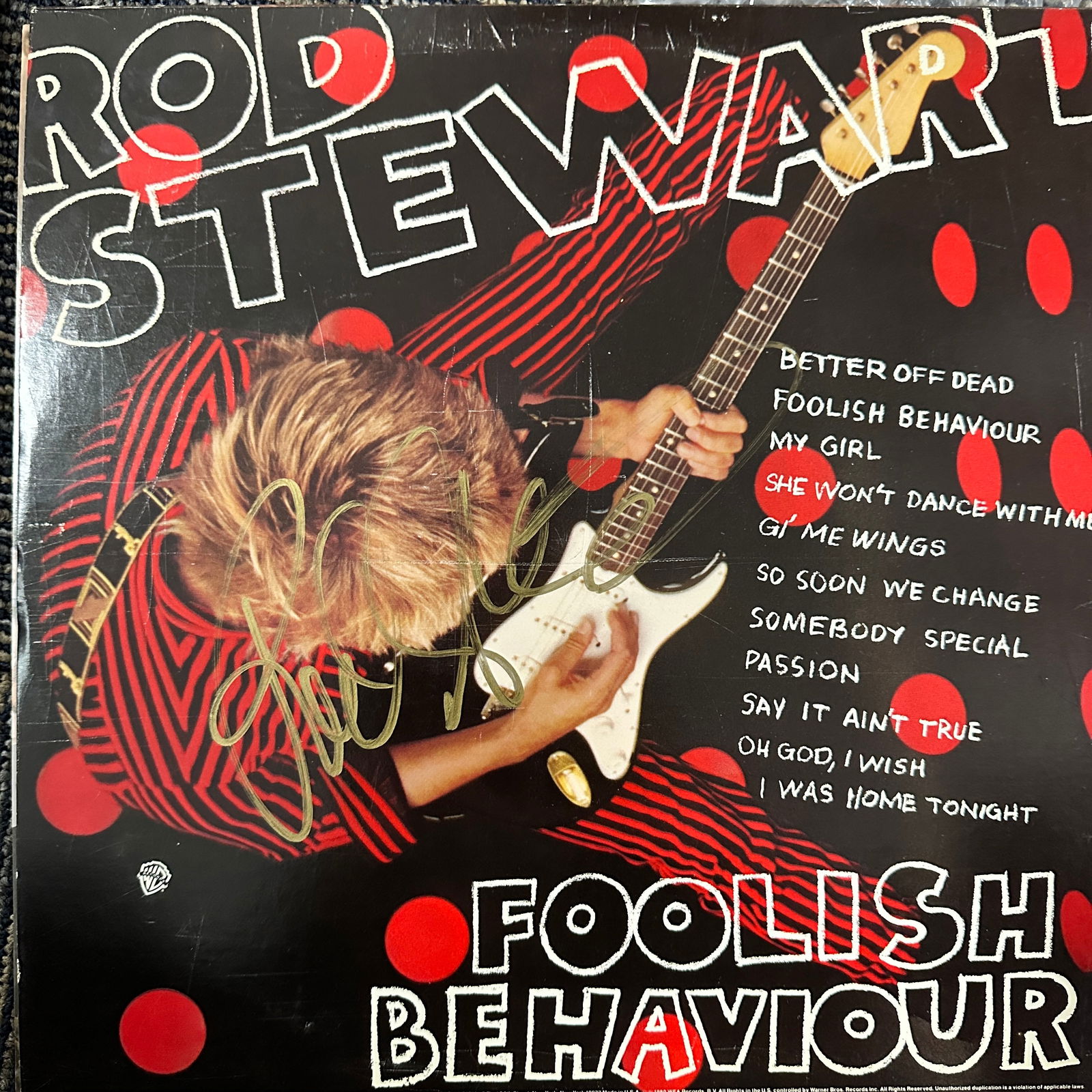 Rod Stewart Autographed Album: Displays are not framed, and can be framed for a cost. Framed items will state they are framed in the name of the item. All signed items come with a COA. All items now come with a 3rd Party COA from P