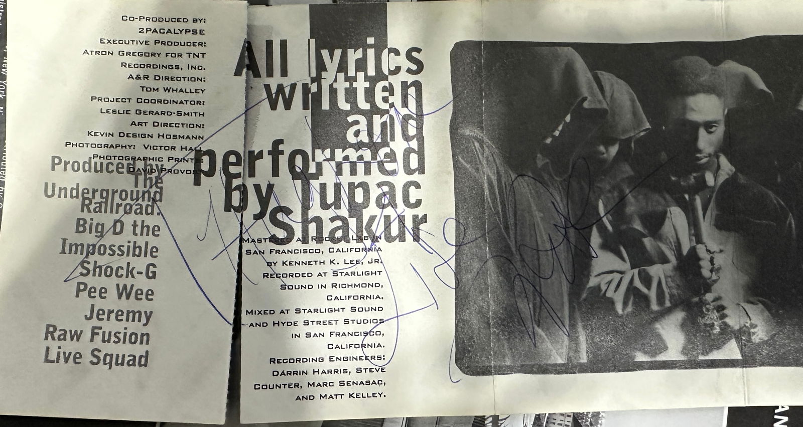 Tupac Autographed Tape Cover! RARE (1 of 1)