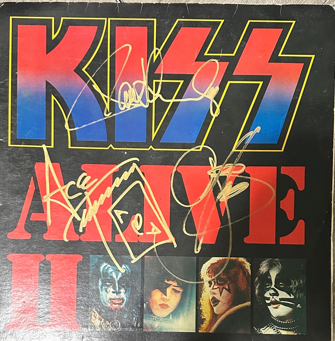 Kiss Autographed Album All 4 Alive 2 (1 of 1)