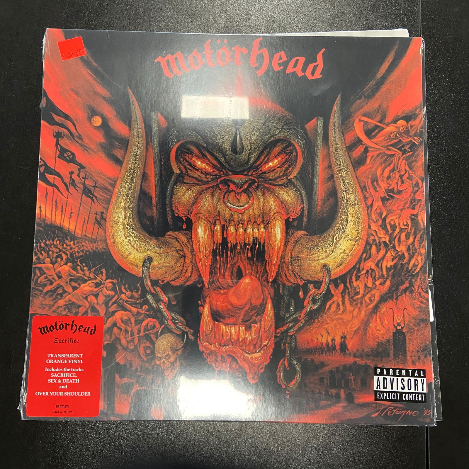 Motorhead-Sacrifice Vinyl Record Sealed: Displays are not framed, and can be framed for a cost. Framed items will state they are framed in the name of the item. All signed items come with a COA. All items now come with a 3rd Party COA from P