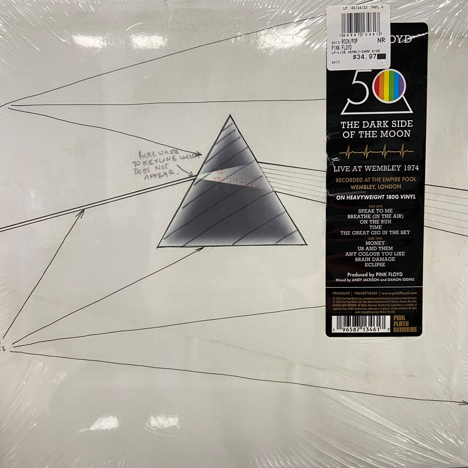 Pink Floyd-The Dark Side Live Wembley 1974 Vinyl Record Sealed (1 of 1)