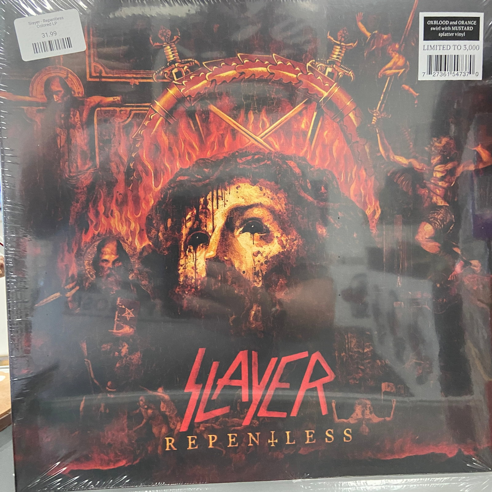Slayer-Repentless Vinyl Record Sealed: Displays are not framed, and can be framed for a cost. Framed items will state they are framed in the name of the item. All signed items come with a COA. All items now come with a 3rd Party COA from P