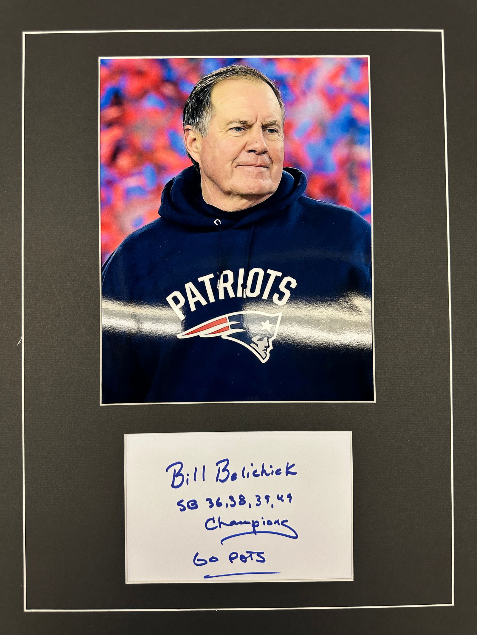 Bill Belichick Autograph Display (1 of 1)