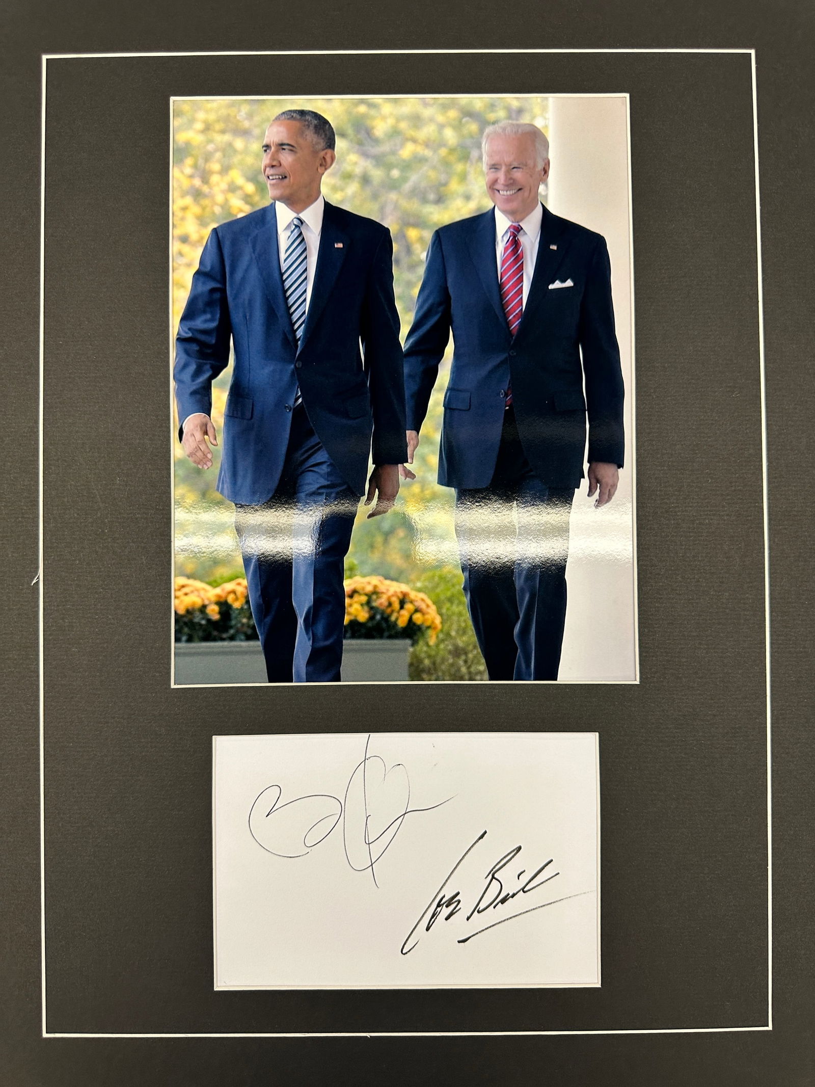 Barack Obama And Joe Biden Autograph Display (1 of 1)