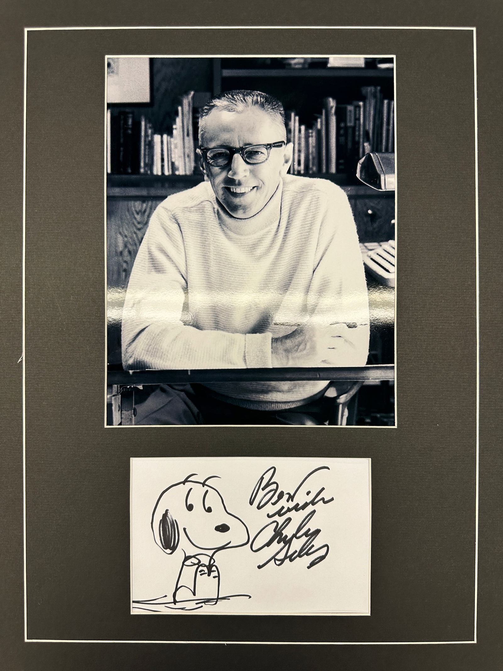 Charles Schulz Autograph Display (1 of 1)
