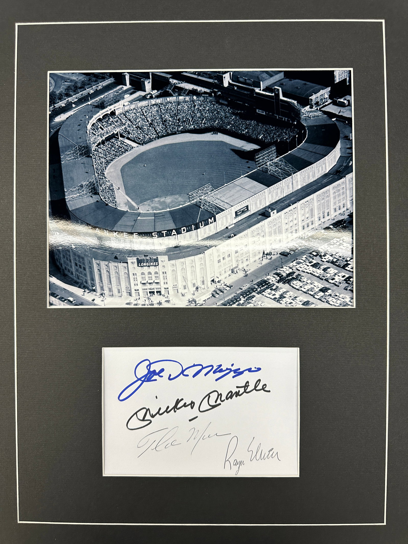 Dimaggio , Mantle , Munson , And Maris Autograph Display (1 of 1)