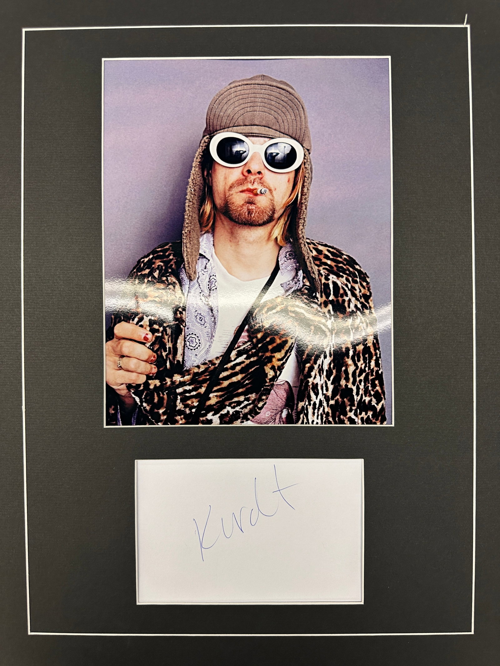 Kurt Cobain Autograph Display (1 of 1)