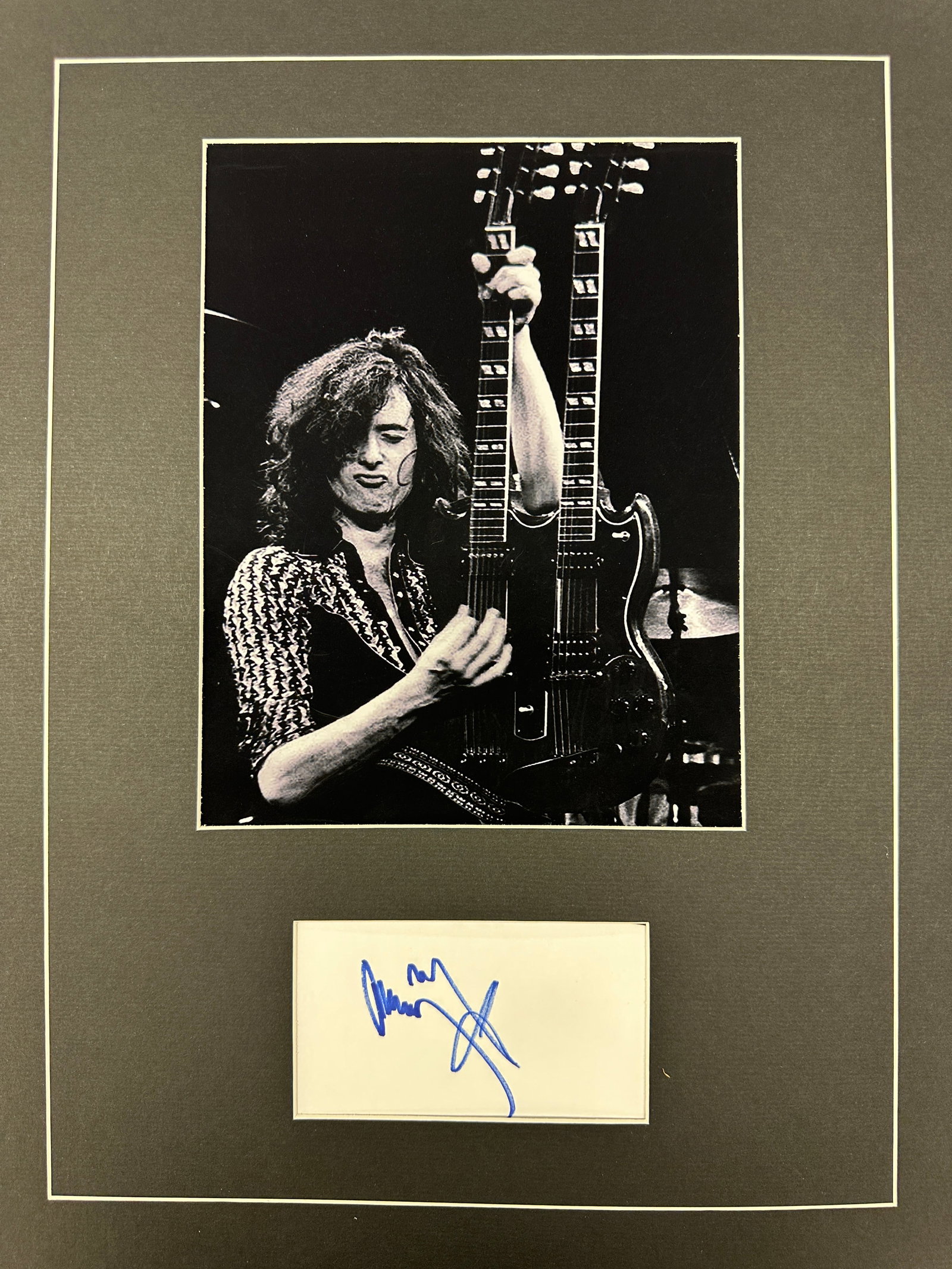 Jimmy Page Autograph Display (1 of 1)