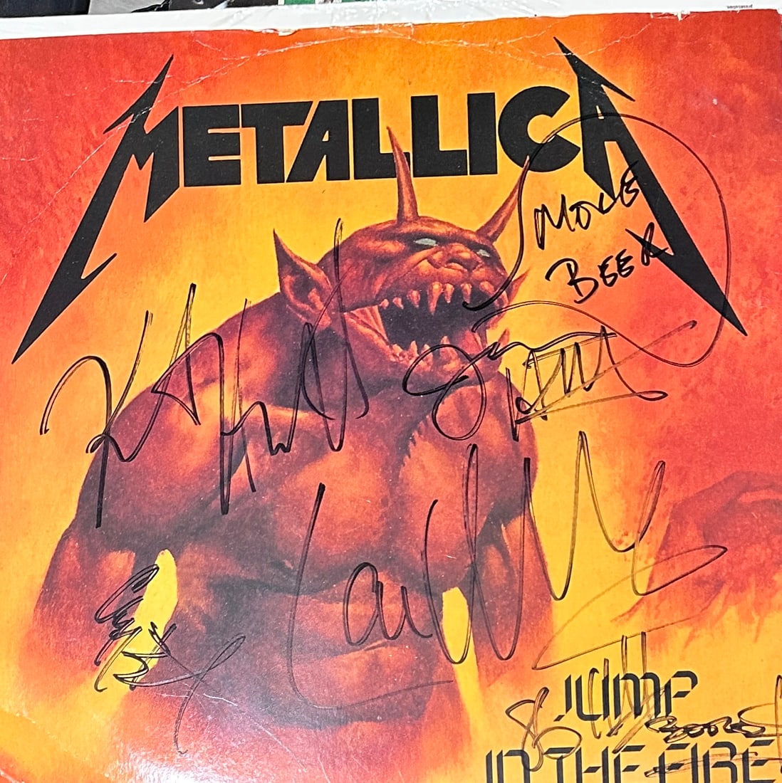 Metallica Autographed ALBUM CLIFF JAMES KIRK LARZ (1 of 1)