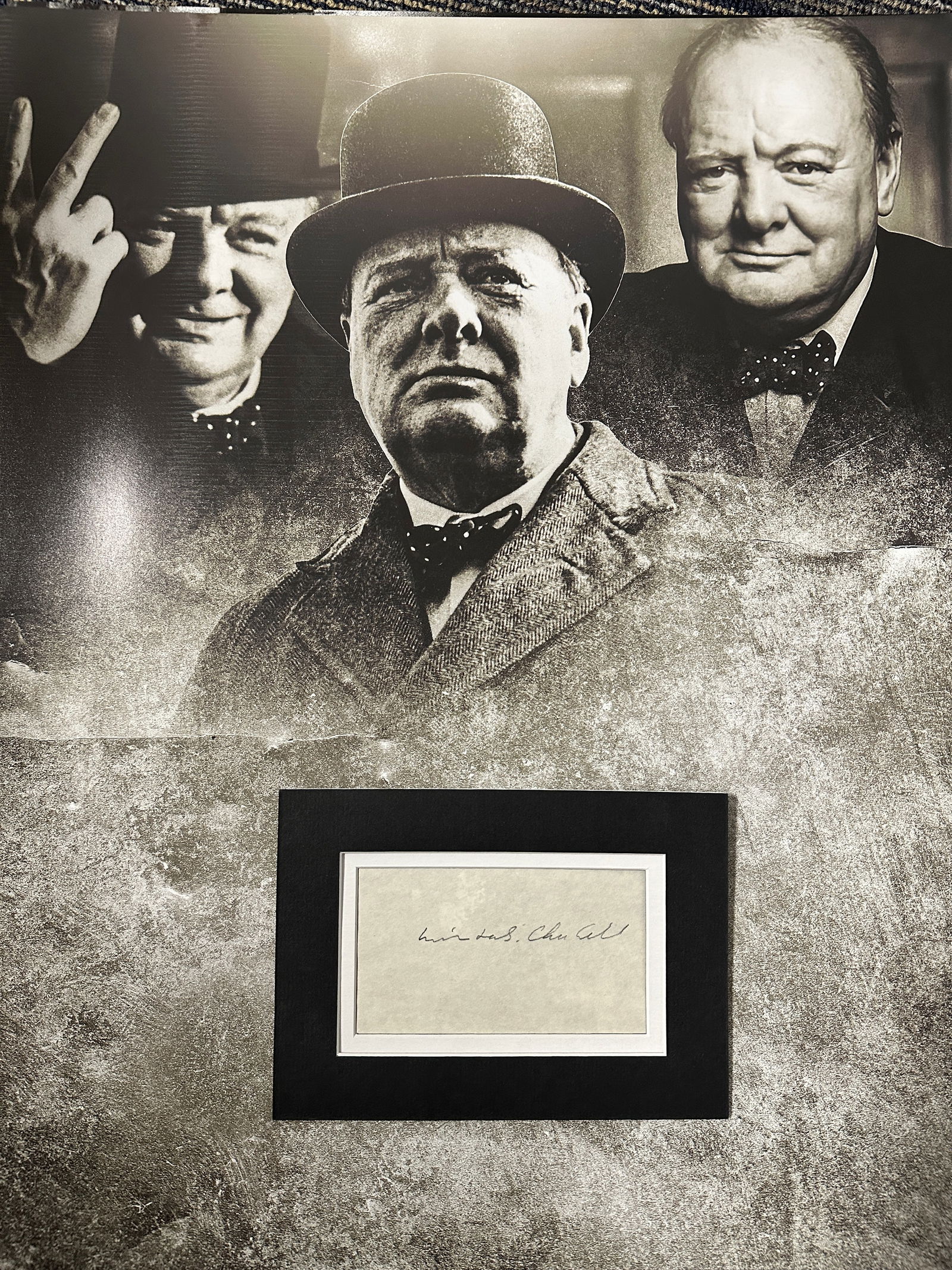 Winston Churchill Autographed Display (1 of 1)