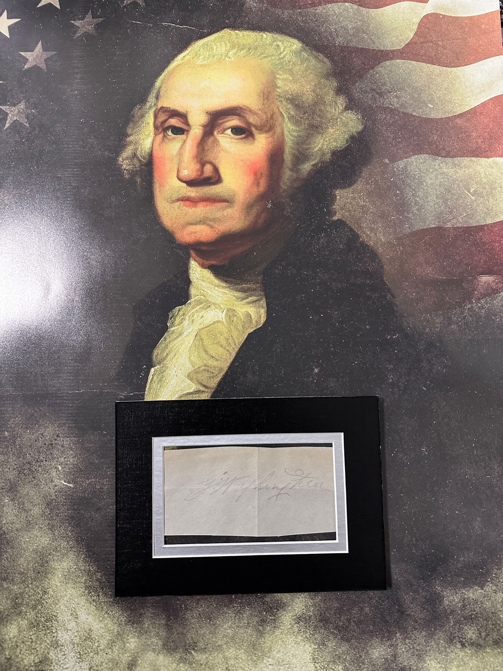 George Washington Autographed Display (1 of 1)