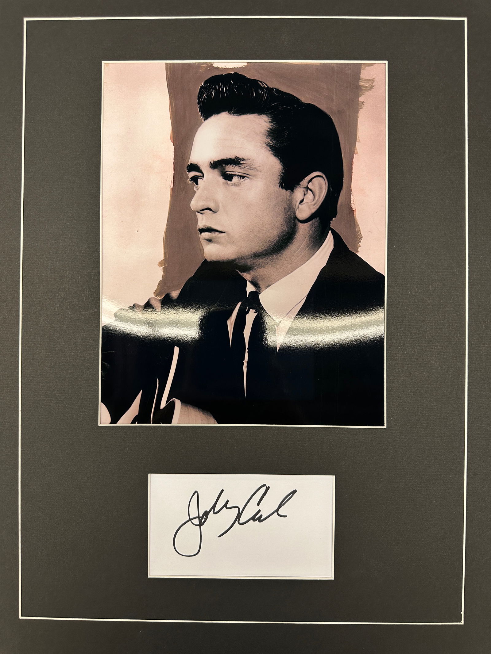 Johnny Cash Autograph Display (1 of 1)