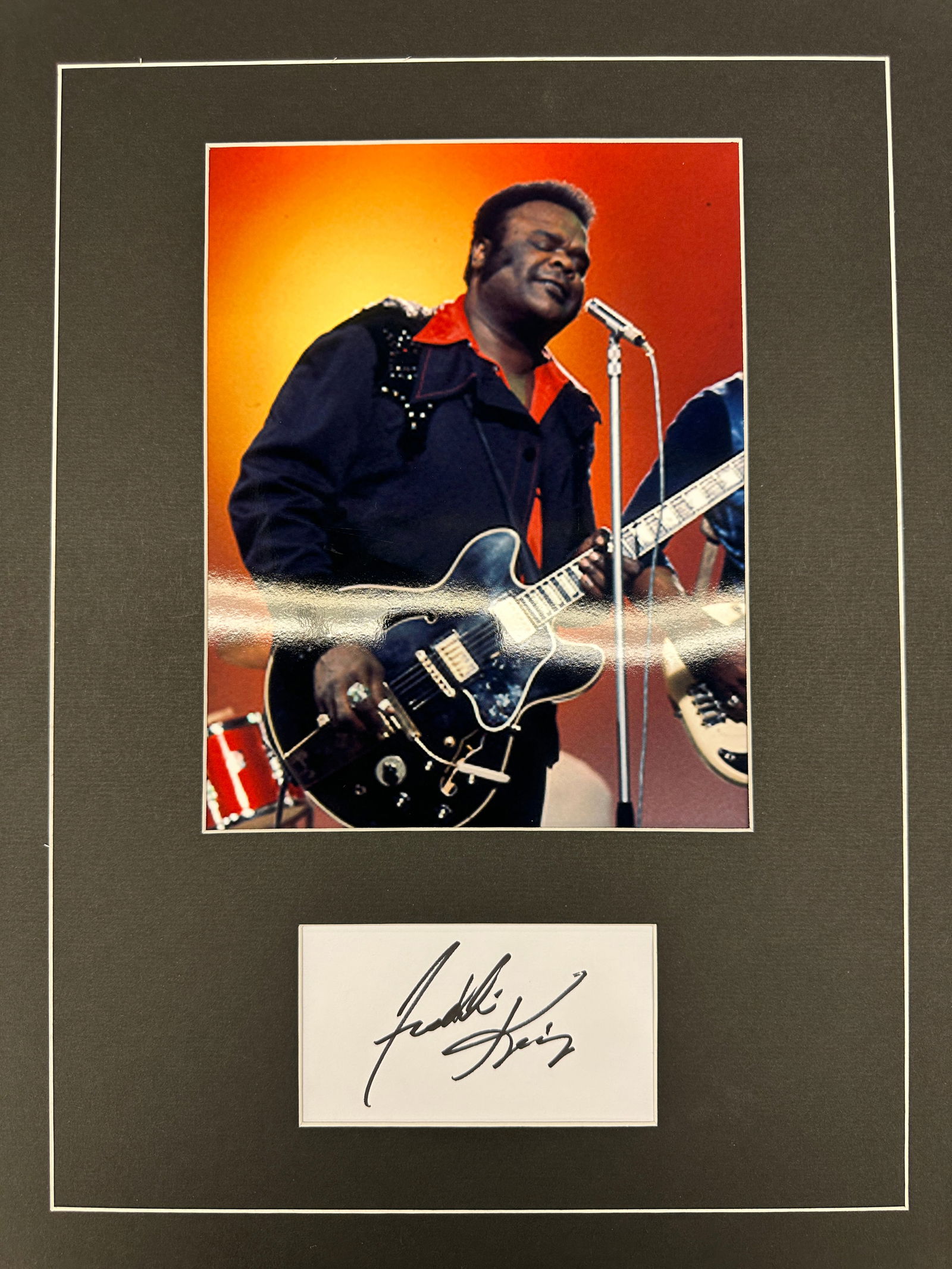 Freddie King Autograph Display (1 of 1)