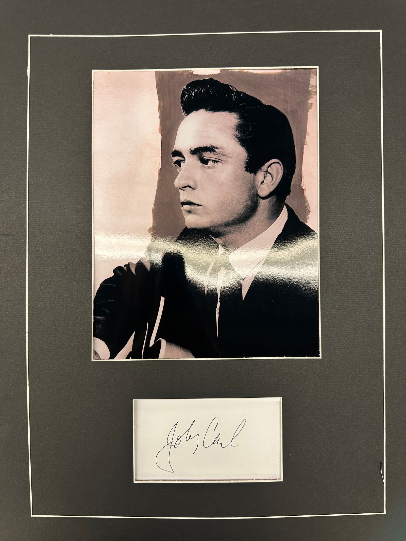Johnny Cash Autograph Display (1 of 1)