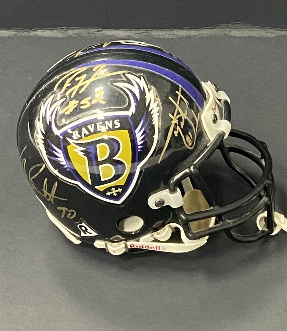 Baltimore Ravens Legends Autographed Helmet (1 of 4)