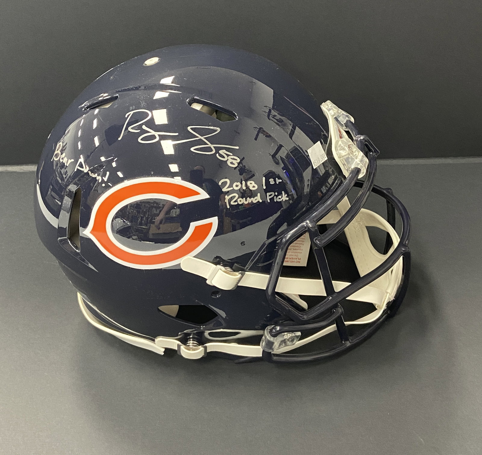 Roquan Smith Beckett Witnessed signed Helmet (1 of 3)