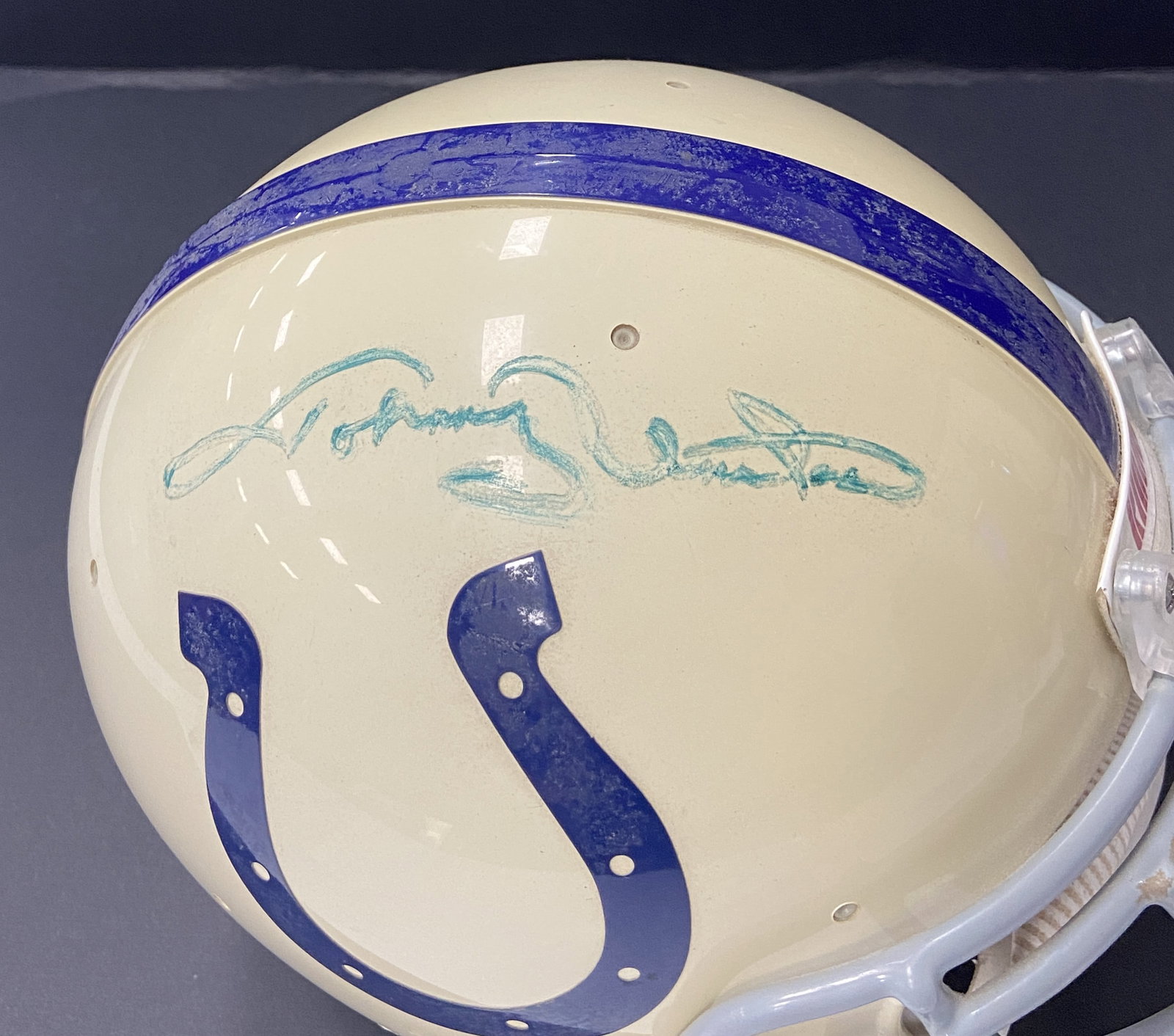 Johnny Unitas Signed Helmet (1 of 1)